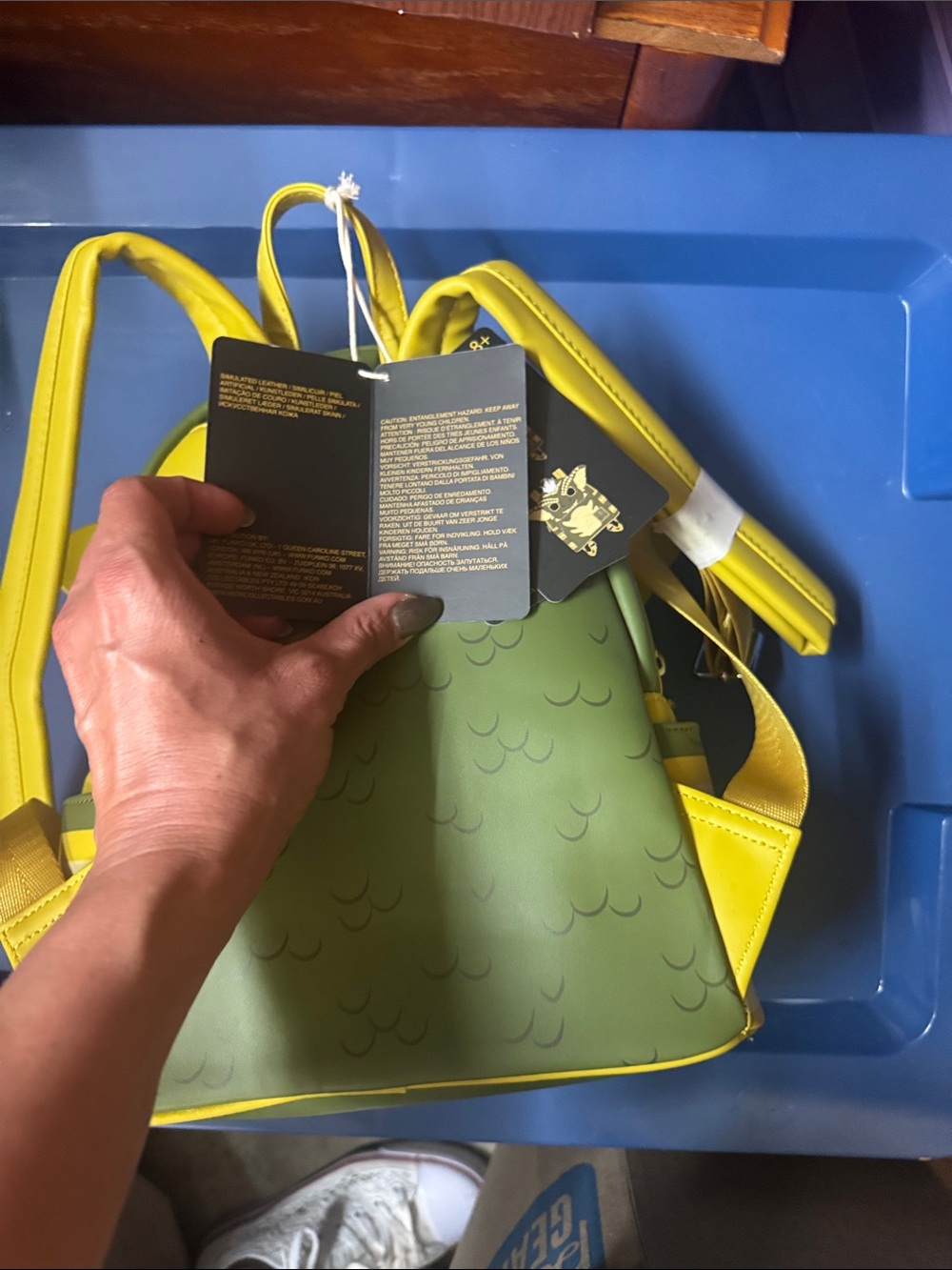 Funko Green and Yellow Creature Mini Backpack with 3D Mask - Picture 4 of 6